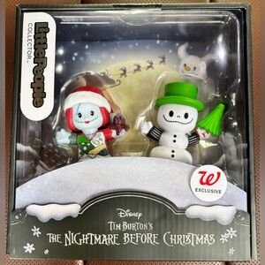 🎄NIB Fisher Price Little People Nightmare Before Christmas Jack & Sally Figures